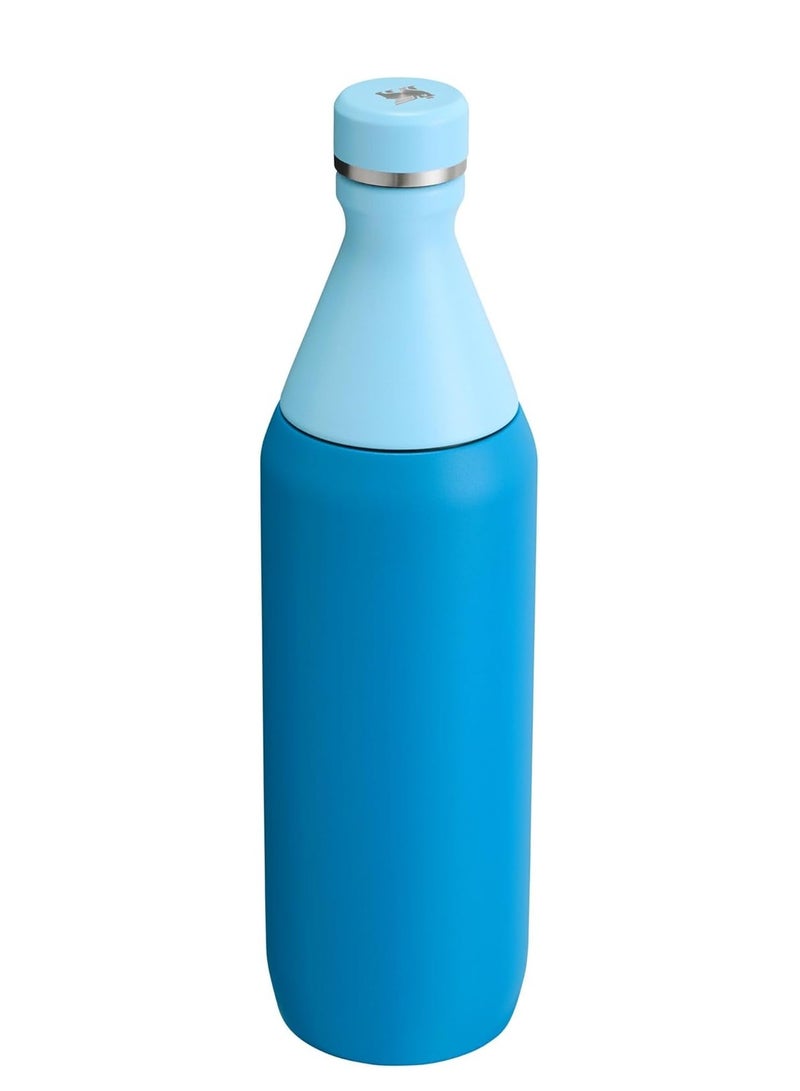 Stanley All Day Slim Bottle 20oz Leakproof Twist Lid Insulated Stainless Steel Water Bottle for Travel Gym & Outdoor BPA-Free Azure - Image 2