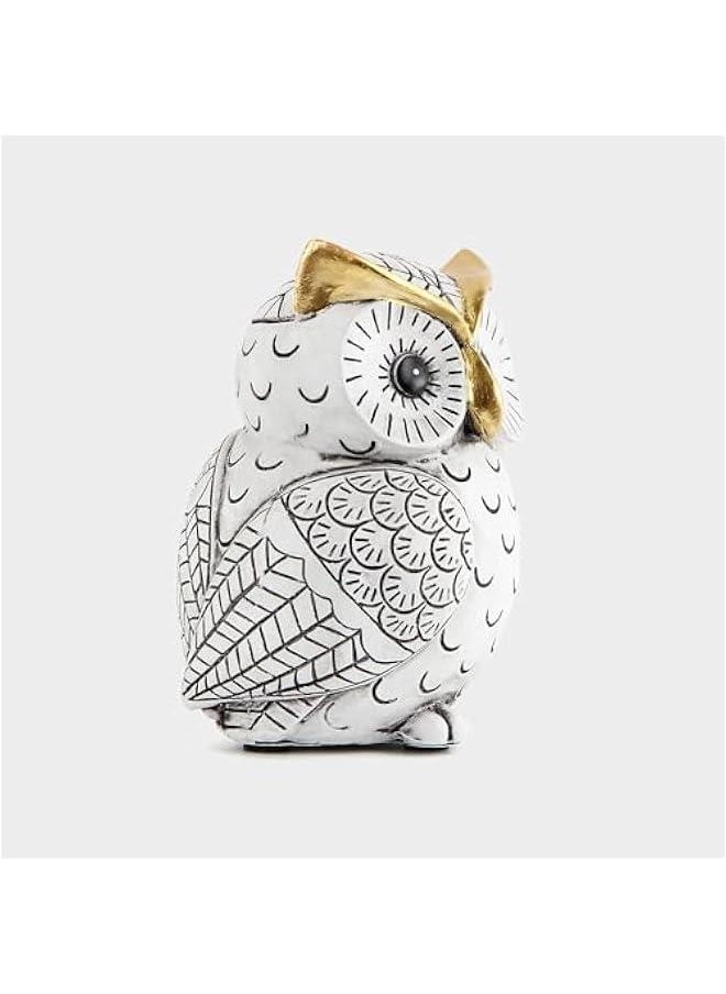 HOOKOR Owls Statue for Home Decor Accents,Owl Decor for Bookshelf Bedroom Living Room Office Table Desk Mantle TV Stand Boho Decoration,Modern Shelf Decor Accents Animal Sculptures for Birds Lovers,Owls Gi  - Image 4
