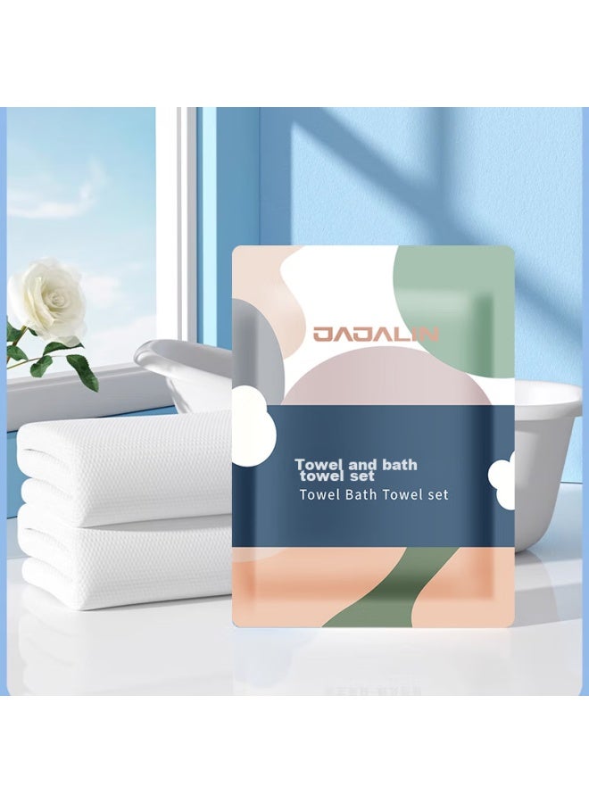 JAJALIN Jajalin Disposable Towel And Bath Towel Travel Toiletry Set [2-piece Set], Portable Face Towels For Business Trips, Hotel Stays - Image 5