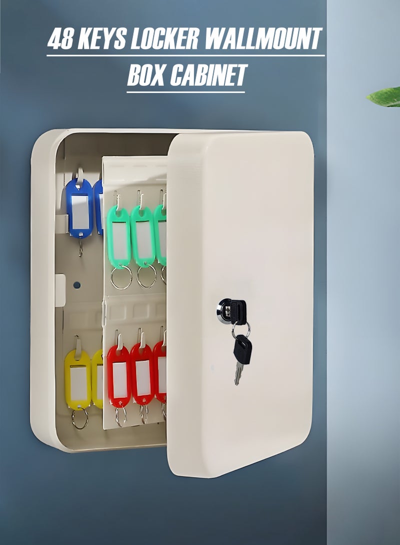 توشونكس صندوق مثبت على الحائط مزود بـ 48 خطافًا مع نظام وضع العلامات للمنزل والمكتب وإدارة مفاتيح السيارة - Image 1