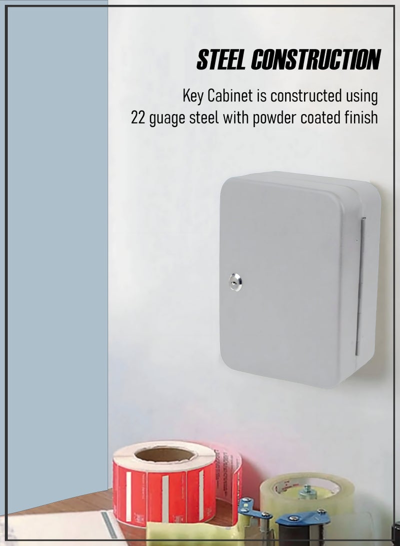 توشونكس صندوق مثبت على الحائط مزود بـ 48 خطافًا مع نظام وضع العلامات للمنزل والمكتب وإدارة مفاتيح السيارة - Image 2