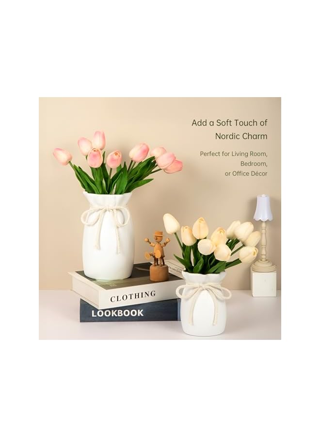 The Bros مزهرية لتزيين الزهور في المنزل، مزهرية بلاستيكية مقلدة من السيراميك، إبداعية لحفلات الزفاف، الولائم، زينة بونساي لغرفة المعيشة، - Image 2