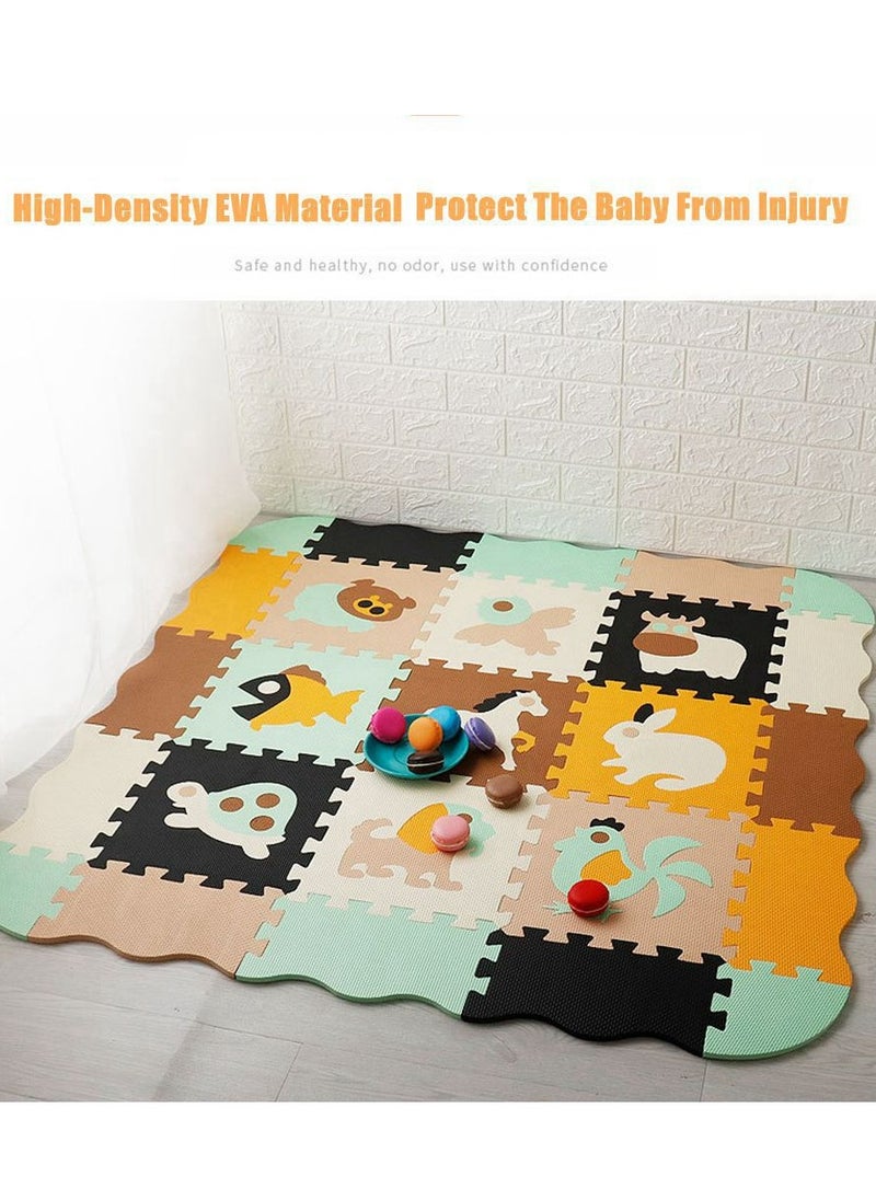 Cool Baby COOLBABY Fun Little Toys Baby Play Mat With Playpen Baby Play Mat EVA Foam Puzzle Mat Set Of 25 Waterproof Baby Crawl Mats For Home Playroom Perfect Toddler Playroom Crawl Play Mat  - Image 3