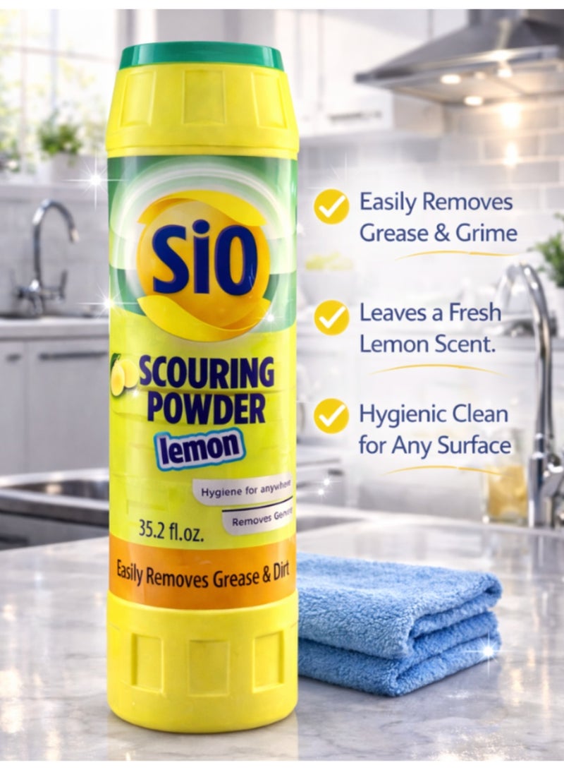 SIO Multi-Purpose Scouring Powder with Chlorine 1000g | Effective Grease & Dirt Removal - Image 2
