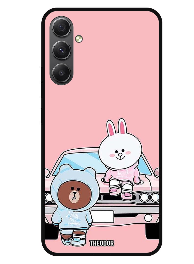 Theodor Protective Case Anti Scratch Shock Proof Bumper Cover For Samsung Galaxy A34 Kittey On Car - Image 1