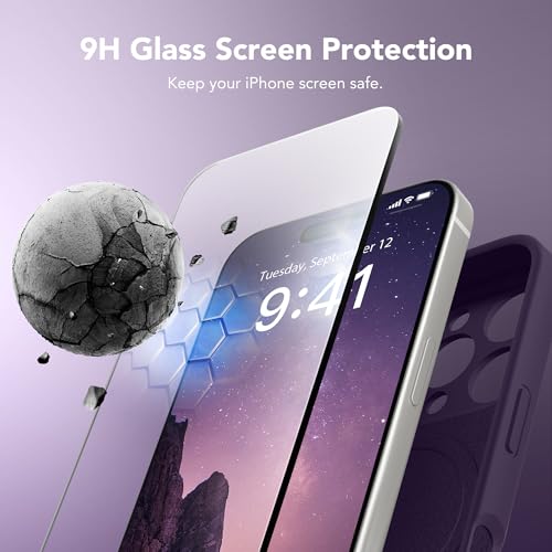 SuydanBox Magnetic for iPhone 16 Pro Max Case, Compatible with MagSafe, [Full Camera Protection][Screen Protector] Silicone Shockproof Protective Phone Case for iPhone 16 Pro Max 6.9", Deep Purple - Image 5