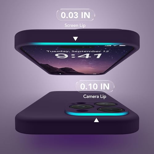 SuydanBox Magnetic for iPhone 16 Pro Max Case, Compatible with MagSafe, [Full Camera Protection][Screen Protector] Silicone Shockproof Protective Phone Case for iPhone 16 Pro Max 6.9", Deep Purple - Image 4