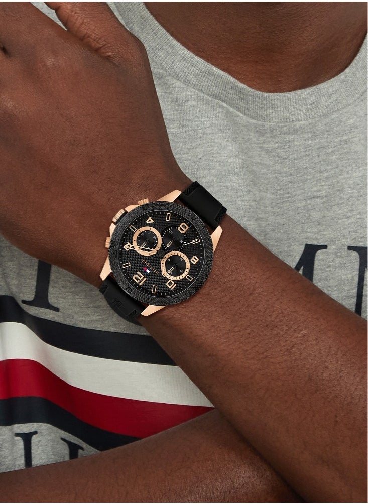 Tommy Hilfiger Plus Men's Silicone Analog Wrist Watch 1792028  - Image 3