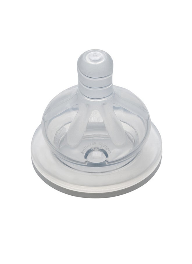 nip Wide Neck Round Teat-M Glass Bottle 0M+, 120ML, Grey  - Image 4