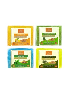 Khadi Pure Lemon, Lemongrass, Mint & Tea Tree Soap, 125 G (Pack Of 4)  - Image 1