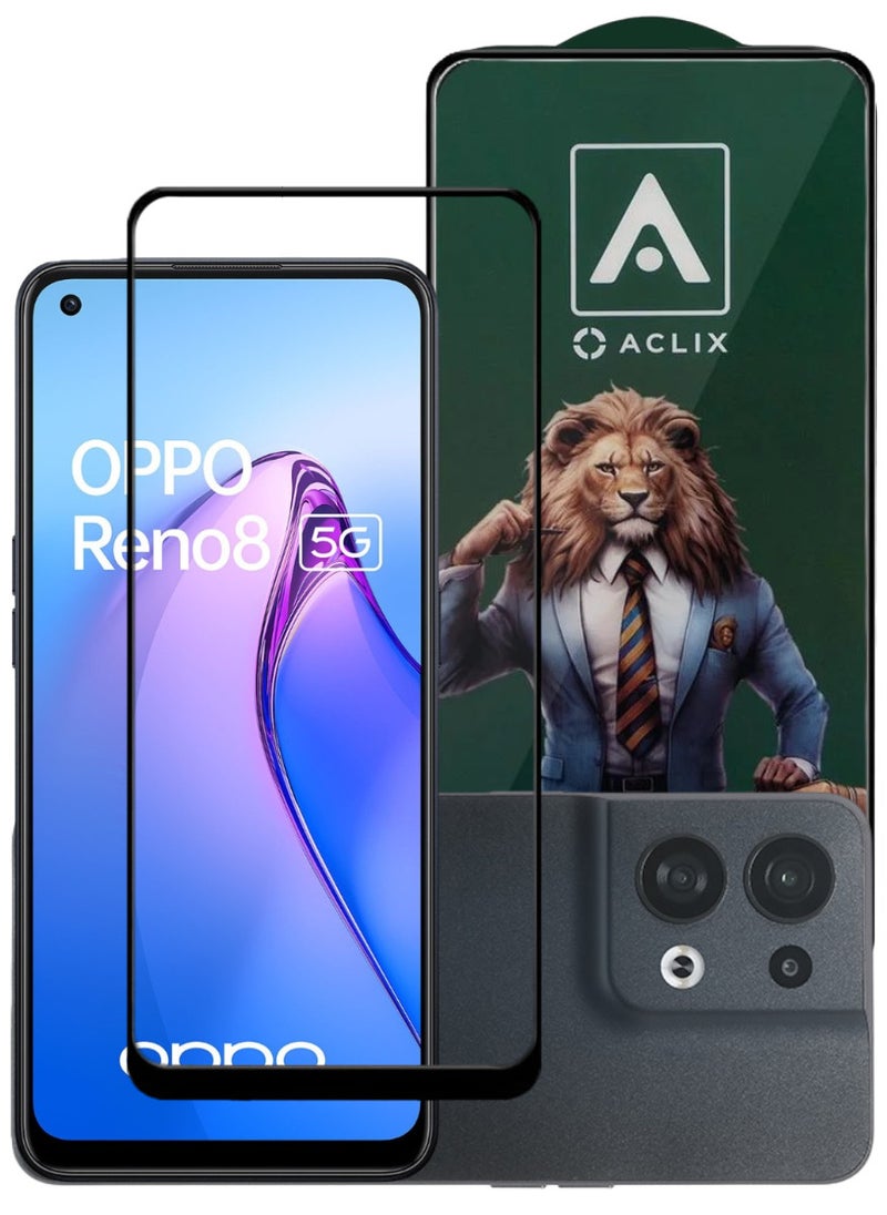 ACLIX Antistatic ESD Dustproof Premium Quality High Definition Tempered Glass Screen Protector Designed For Oppo Reno8 - Image 1