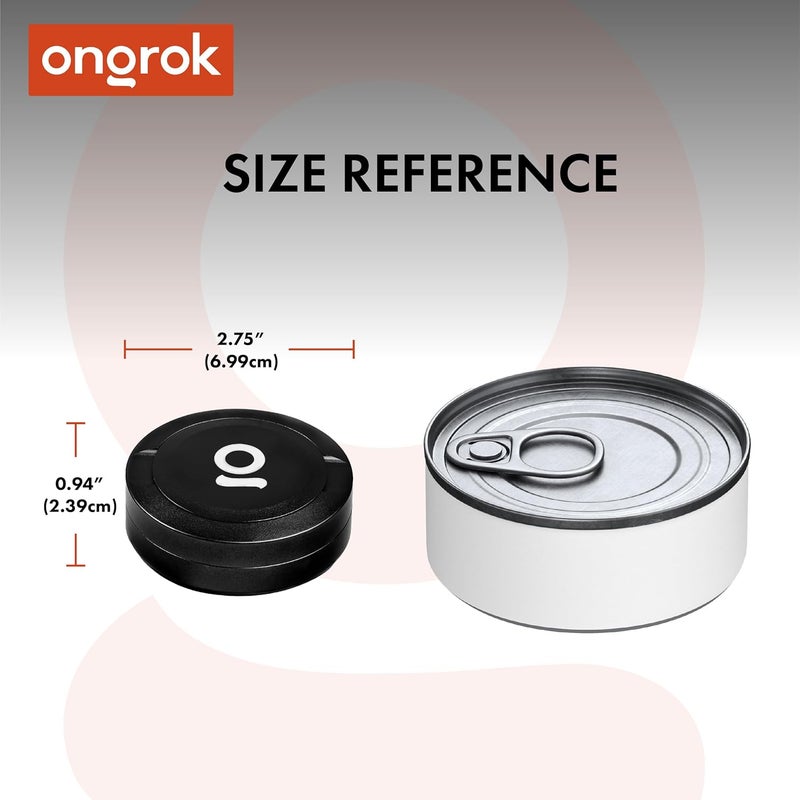 ONGROK ZPuck, Aluminum Pouch Holder, Metal Airtight/Air Proof Storage Container, Preserve Flavor, Sleek and Portable Tin Holder for Pouches & Small Essentials (Black) - Image 4