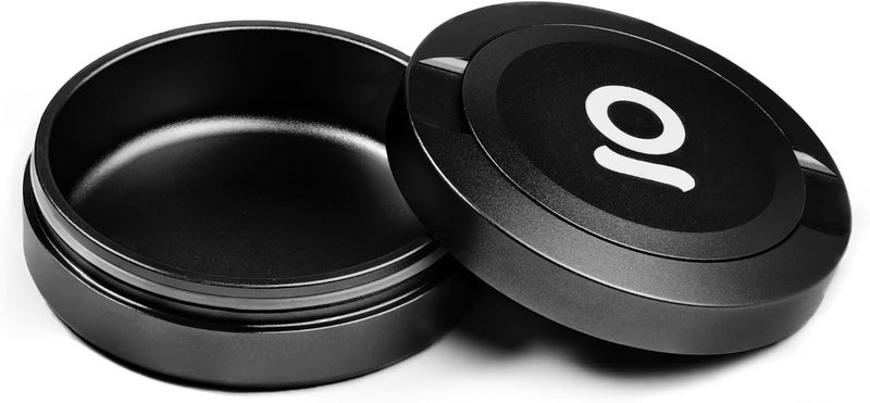 ONGROK ZPuck, Aluminum Pouch Holder, Metal Airtight/Air Proof Storage Container, Preserve Flavor, Sleek and Portable Tin Holder for Pouches & Small Essentials (Black) - Image 1