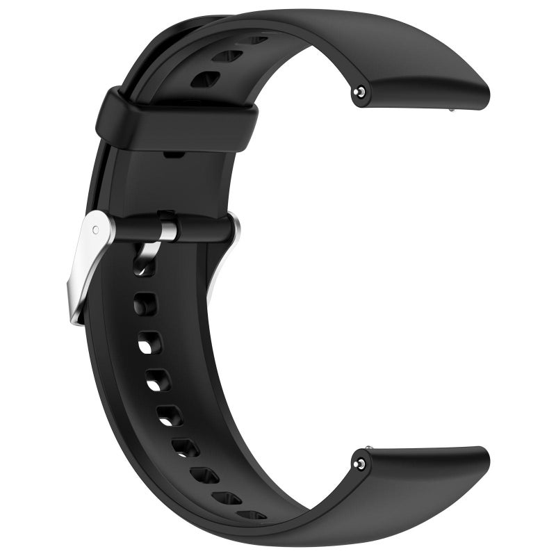 erorex For Cmf Watch 3 Pro / Cmf Watch Pro2 Solid Color Silicone Watch Band(Black) - Image 4