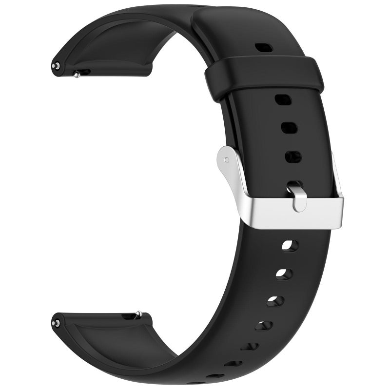 erorex For Cmf Watch 3 Pro / Cmf Watch Pro2 Solid Color Silicone Watch Band(Black) - Image 3
