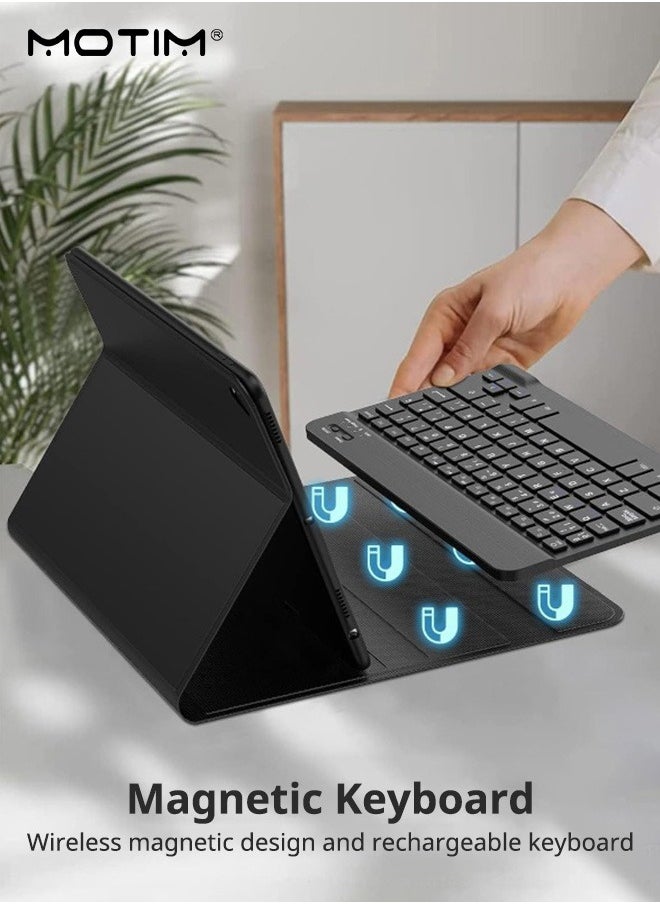 Motim - Keyboard Case foriPad Air4/5/6 10.9/11 2024 M2, iPad Pro 10.9 inch 2022 2020 Case, Wireless Magnetically Detachable Keyboard, Full Protection Tablet Keyboard Cover with Pencil Holder for iPad 10.9" Air 6th 5th 4th Generation - Image 1