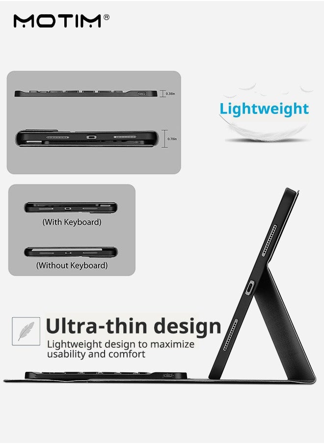 Motim - Keyboard Case foriPad Air4/5/6 10.9/11 2024 M2, iPad Pro 10.9 inch 2022 2020 Case, Wireless Magnetically Detachable Keyboard, Full Protection Tablet Keyboard Cover with Pencil Holder for iPad 10.9" Air 6th 5th 4th Generation - Image 1