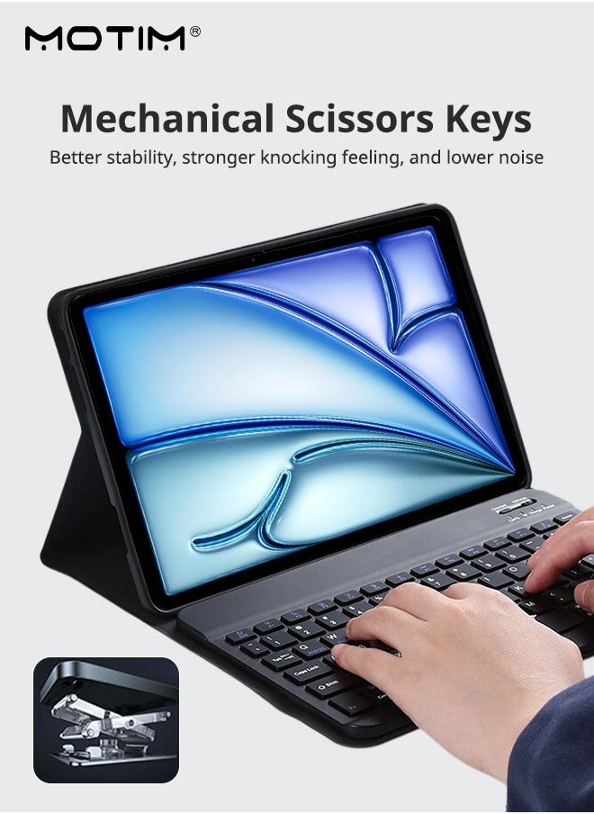 Motim - Keyboard Case foriPad Air4/5/6 10.9/11 2024 M2, iPad Pro 10.9 inch 2022 2020 Case, Wireless Magnetically Detachable Keyboard, Full Protection Tablet Keyboard Cover with Pencil Holder for iPad 10.9" Air 6th 5th 4th Generation - Image 1