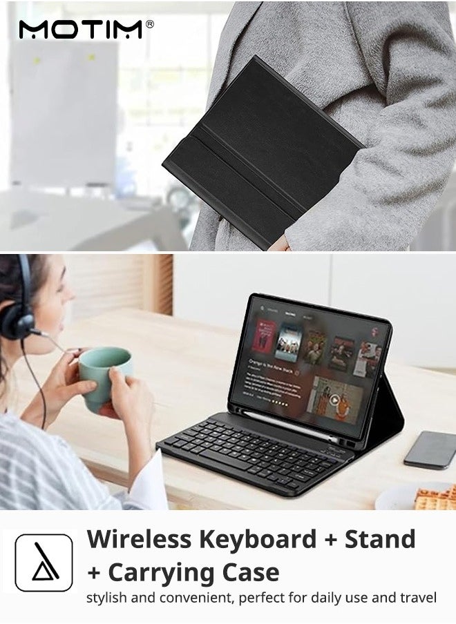 Motim - Keyboard Case foriPad Air4/5/6 10.9/11 2024 M2, iPad Pro 10.9 inch 2022 2020 Case, Wireless Magnetically Detachable Keyboard, Full Protection Tablet Keyboard Cover with Pencil Holder for iPad 10.9" Air 6th 5th 4th Generation - Image 1