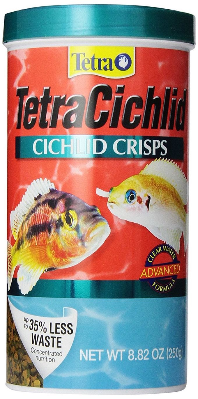 Tetra Cichlid Crisps, Nutritionally Balanced Fish Food For All Top And Mid-Water Cichlids, 8.82 Oz - Image 1