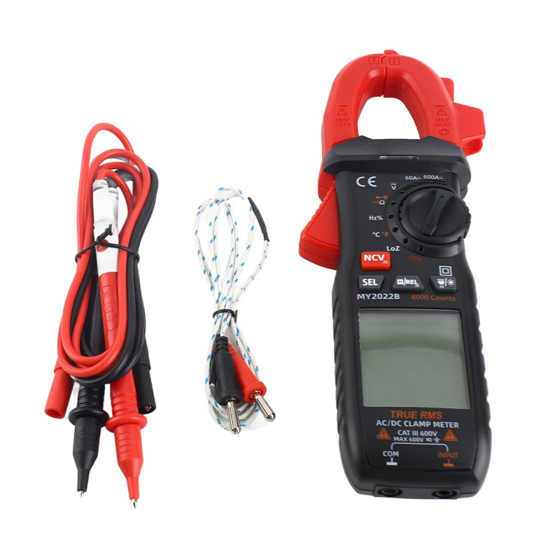Clamp Meter Digital Display Multimeter Ammeter Voltmeter Tester for AC DC Circuit - Image 1