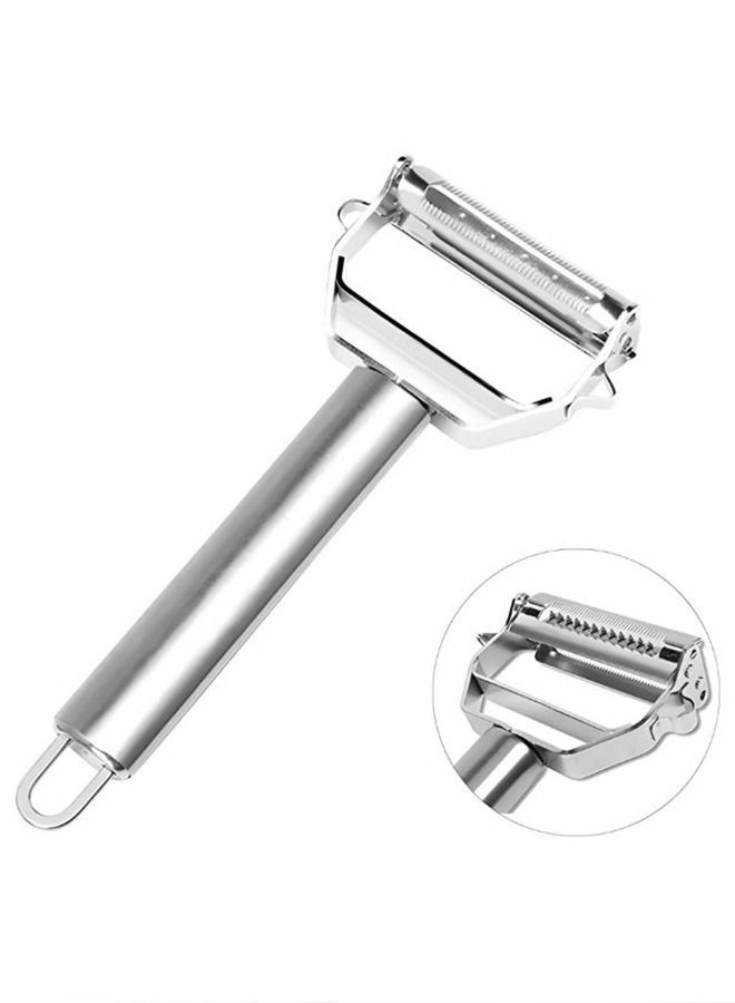 Stainless Steel Double Head Wire Shaver Multi-function Peeler Potato Peeler Peeler Hole Digging Melon Planer Tool - Image 1