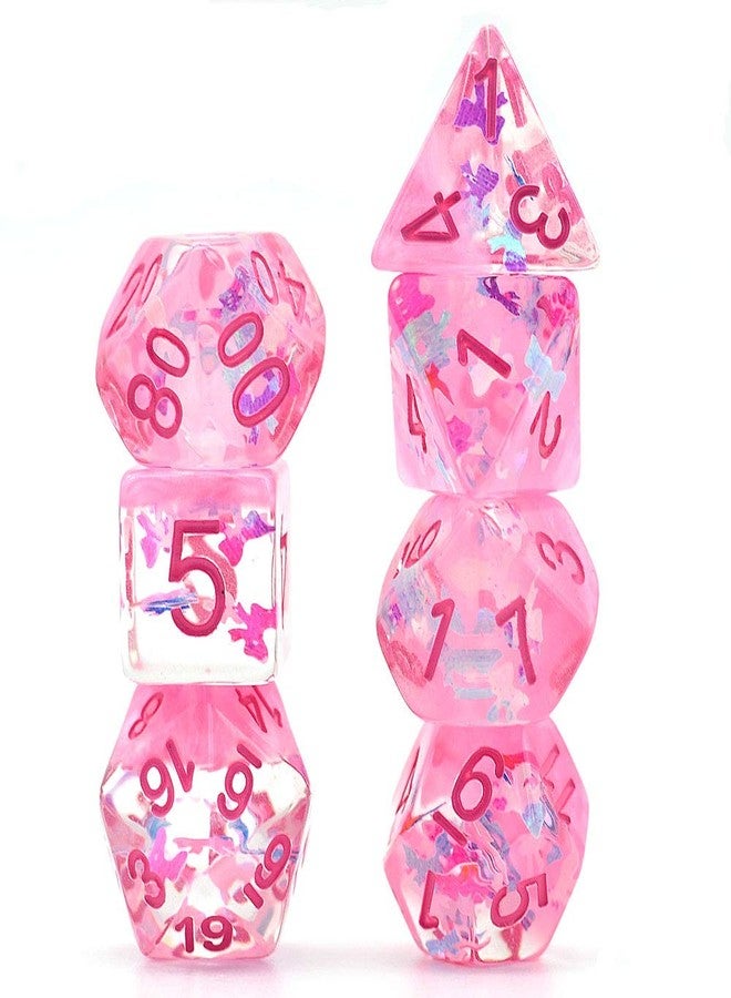 UDIXI Pink DND Dice Set, RPG D&D Polyhedral Dice Set Compatible with Role Playing Game, Board Games - Image 2