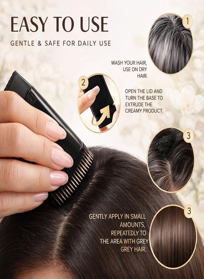 WrapWall New Hair Color Comb Stick, Waterproof and Sweat-Proof Instant Hair Dye Stick Grey Hair Coverage for Men & Women, Easy Application (BLACK) - Image 2