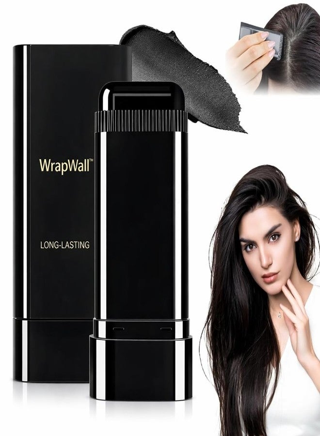 WrapWall New Hair Color Comb Stick, Waterproof and Sweat-Proof Instant Hair Dye Stick Grey Hair Coverage for Men & Women, Easy Application (BLACK) - Image 1