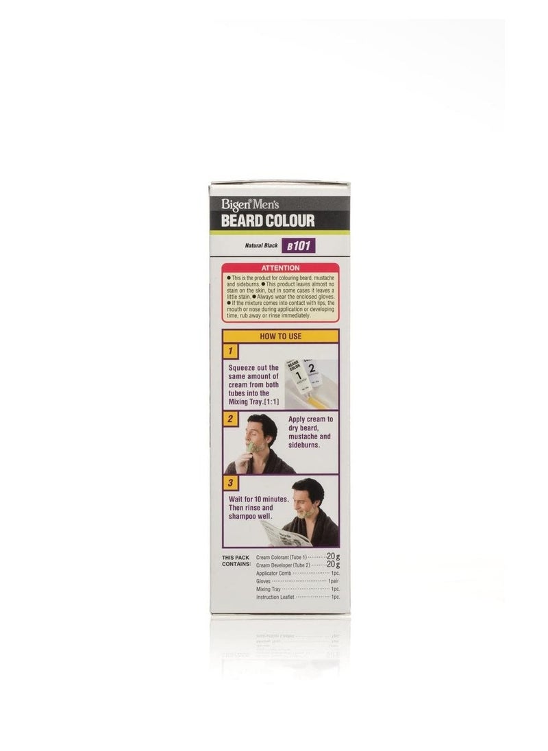Bigen Bigen Mens Beard Colour Natural Black B101  - Image 3