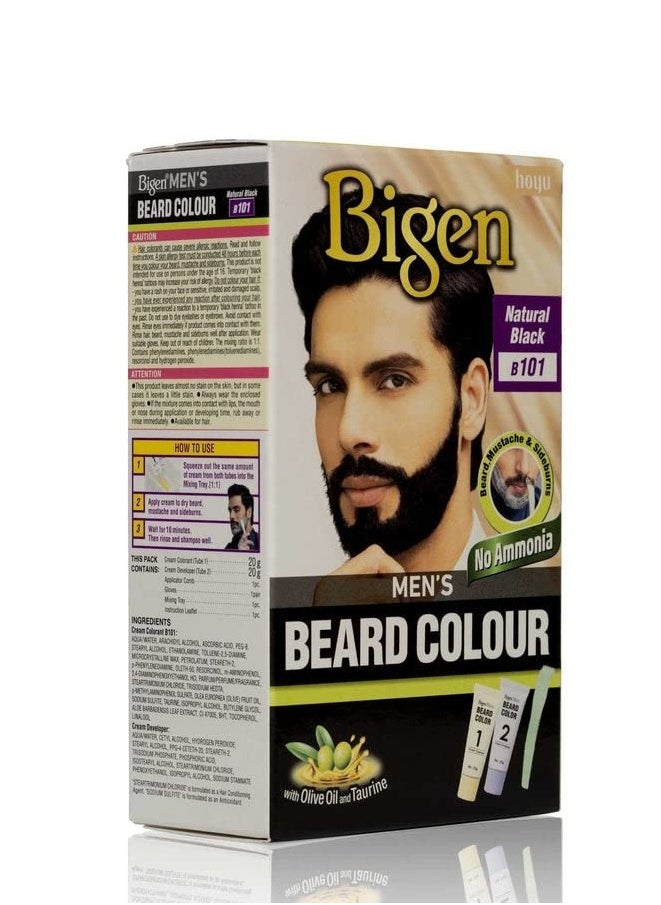 Bigen Bigen Mens Beard Colour Natural Black B101  - Image 2