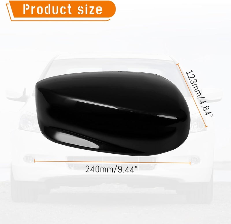 AMSPRAC Door Side Rearview Mirror Caps,Exterior Side Mirror Covers,Side Mirror Cover compatible with Honda Accord 2008 2009 2010 2011 2012 2013,Black,2PCS All-item matching trendy build - Image 4
