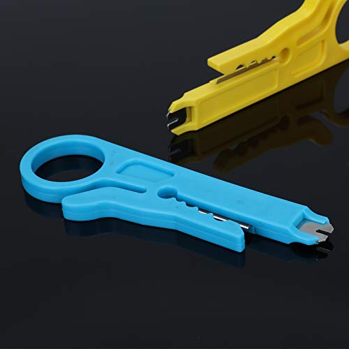 BUSHIBU Mini Wire Stripper, 6 Pcs Network Wire Stripper Punch Down Cutter for Network Wire Cable, RJ45/Cat5/CAT-6 Data Cable, Telephone Cable and Computer UTP Cable - Image 5