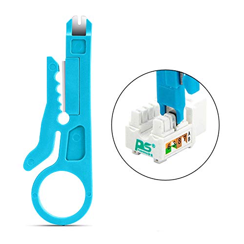 BUSHIBU Mini Wire Stripper, 6 Pcs Network Wire Stripper Punch Down Cutter for Network Wire Cable, RJ45/Cat5/CAT-6 Data Cable, Telephone Cable and Computer UTP Cable - Image 4