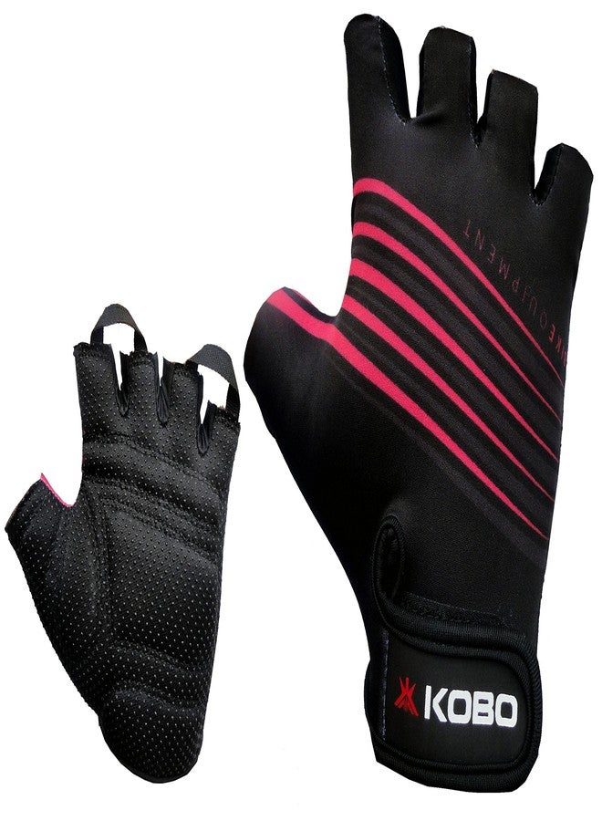 Kobo Ladies Exercise Weight Lifting Grippy Hand Protector Padded Gym & Fitness Gloves (Size-Medium) - Image 3