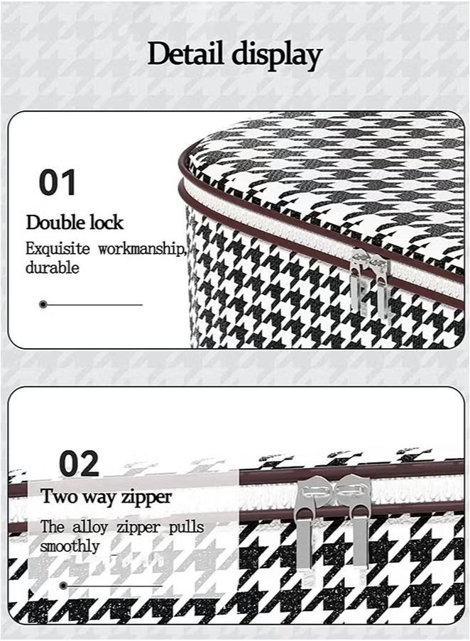 Storage Bags,for Clothes, Blankets, Pillows – Extra Large 50x50x70cm (19.7"x19.7"x27.6") Non-Woven Quilt Storage Bags, Heavy Duty, Eco-Friendly, Double Zipper, Reinforced Handles, Durable Folding Organizer for Bedding, Household Items, 180L - Image 3