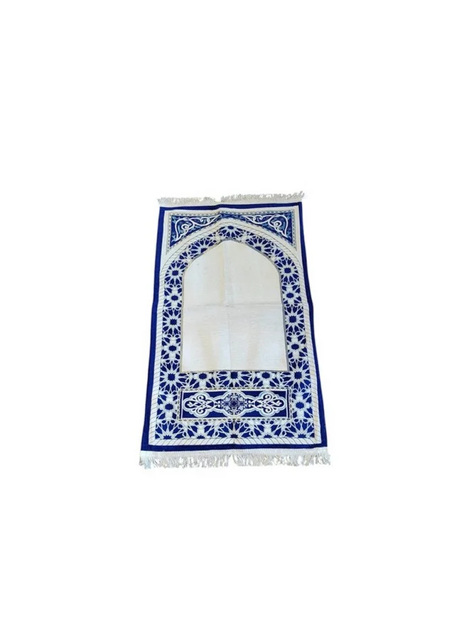 سليكو سجادة صلاة بنمط أنيق وجودة عالية من مموري فوم أزرق داكن وأبيض 2.5 × 70 × 110 سم 800100120