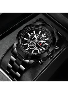 REOCLE Men's Watches with Stainless Steel Strap & Date Function & Daily Waterproof & Chronograph Function Mechanical Skeleton Automatic Wrist Watch  - Image 2