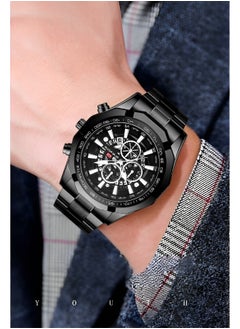 REOCLE Men's Watches with Stainless Steel Strap & Date Function & Daily Waterproof & Chronograph Function Mechanical Skeleton Automatic Wrist Watch  - Image 3