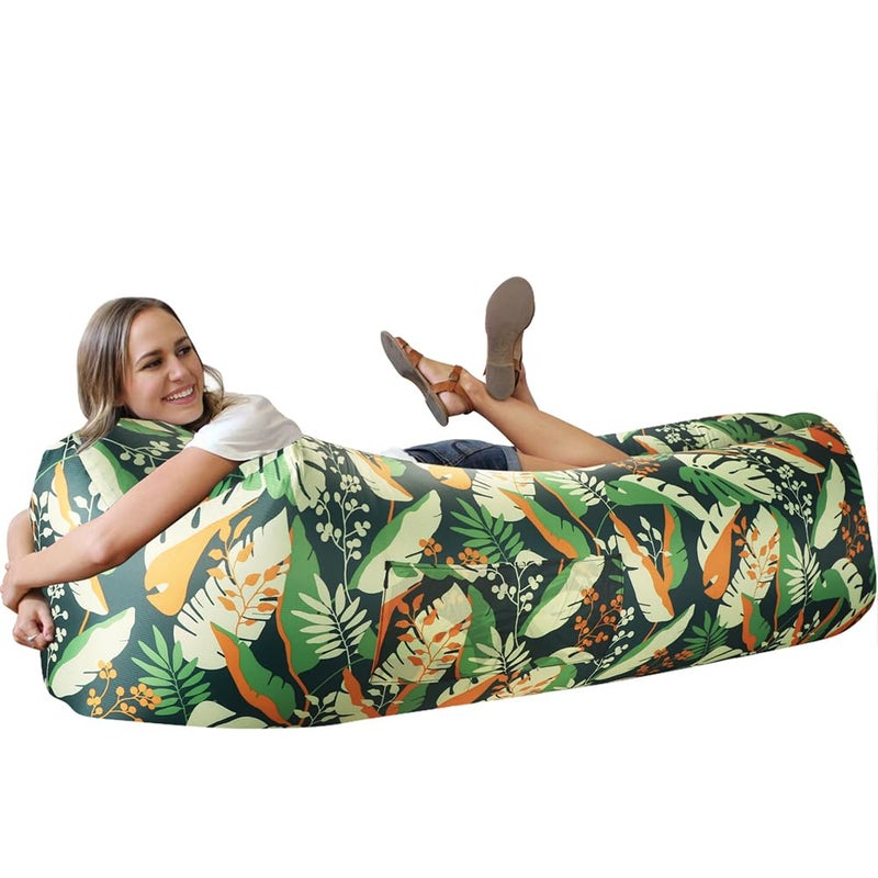 WEKAPO WEKAPO Inflatable Couch Air Lounger Chair  Camping  Beach Accessories Portable Blow up Sofa for Hiking Lawn IndoorOutdoor Movies  Music Festivals Lightweight and Easy to Set Up Air Hammock 
