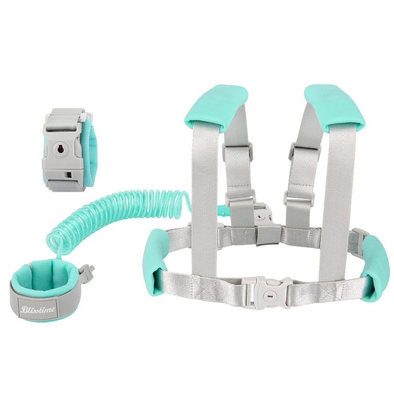 Blisstime 2 in 1 Toddler Leash -Anti Lost Wrist Link for Toddlers -Toddler Harness,Baby Leash,Leash for Toddlers,Wrist Leashes,Child Leashes for Toddlers,Not Easy to Open Without Key - Image 1