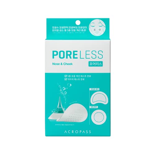 ACROPASS PORELESS  2 Bubble Washoff Masks  2 circular patches  2 semicircular patches  Pore care  Tightening Pores  Oil control Blackheads care
