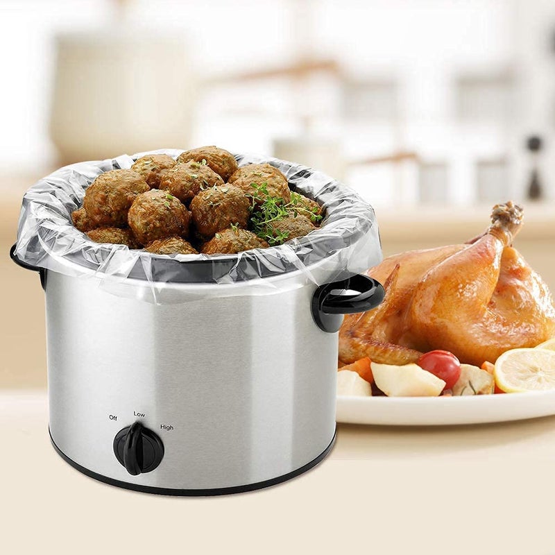 ECOOPTS Slow Cooker Liners Disposable Cooking Bags Small Size Pot Liners Fit 1QT to 3QT Suitable for Oval & Round Pot- 40 Bags - Image 3