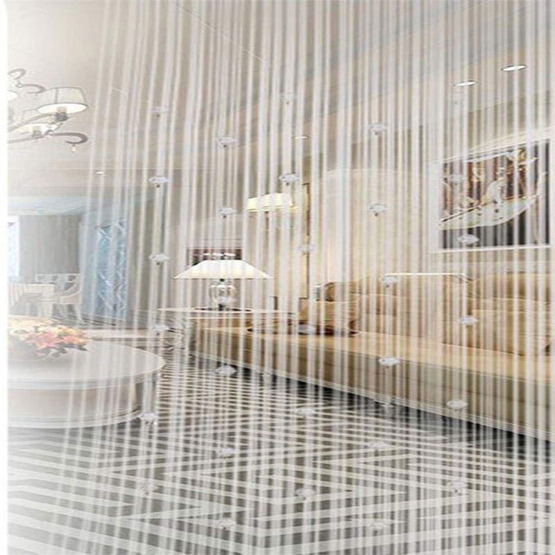 FUT String Tassel Crystal Beads Curtain, Partition Door Curtain Beaded String Curtain Door Screen Panel Home Decor Divider for Bridal Chamber Room Beauty Salon Bedroom New Home Hotel Decoration 1x2m - Image 4