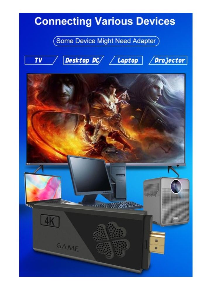 M8 Video Game Console 2.4G Double Wireless Controller Game Stick 4K 12000 games 64GB Retro games - Image 5