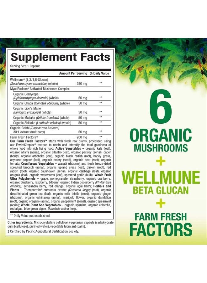 Whole Earth & Sea from, Super Mushroom, Whole Food Supplement, Vegan 30 Vegetarian Capsules