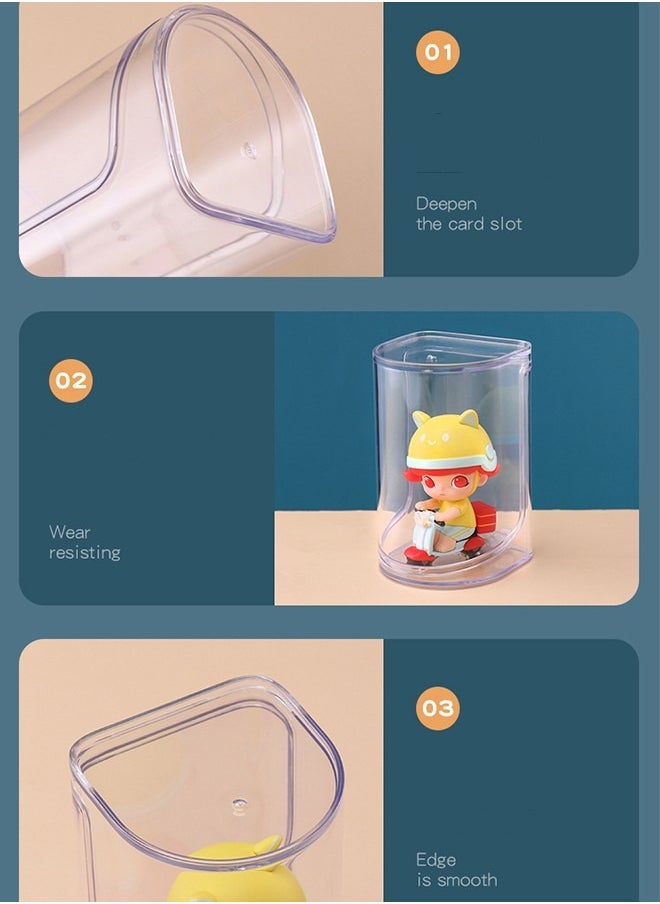 JCB CHIC - Clear Figures Display Case, Display Boxes, Stackable Blind Box for Collectibles-Figures, Assembled Dustproof Storage Organizer Box, for Lego Collectibles Action Figures for Pop Mart(4PCS) - Image 1