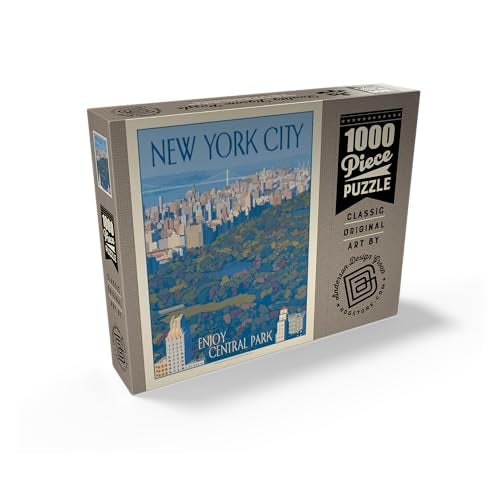 MyPuzzle.com MyPuzzle New York City Enjoy Central Park Vintage Poster Premium 1000 Piece Jigsaw Puzzle for Adults - Image 5