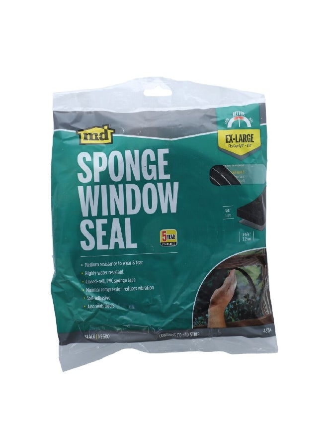 M-D Building Products Water Resistant Self-Adhesive Sponge Window Seal Black 304.8 x 1 cm 43154 - Image 2