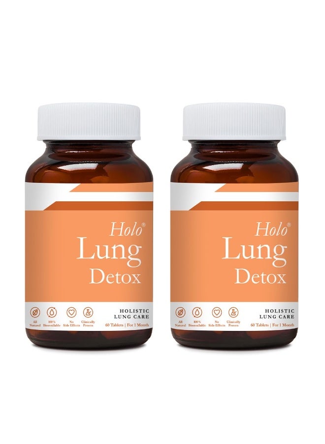 ZEROHARM Holo Lung Detox Tablets for Smokers | Vasaka, Echinacea, Ginger, Basil & Mulethi | Ayurvedic Lung Cleanse for Pollution & Respiratory Health | Nanotechnology for Men & Women | 120 Tablets - Image 1